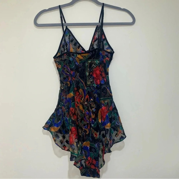 Vintage 80’s 90’s floral  Victoria Secret Gold Label One Piece bodysuit size XS - Picture 16 of 17